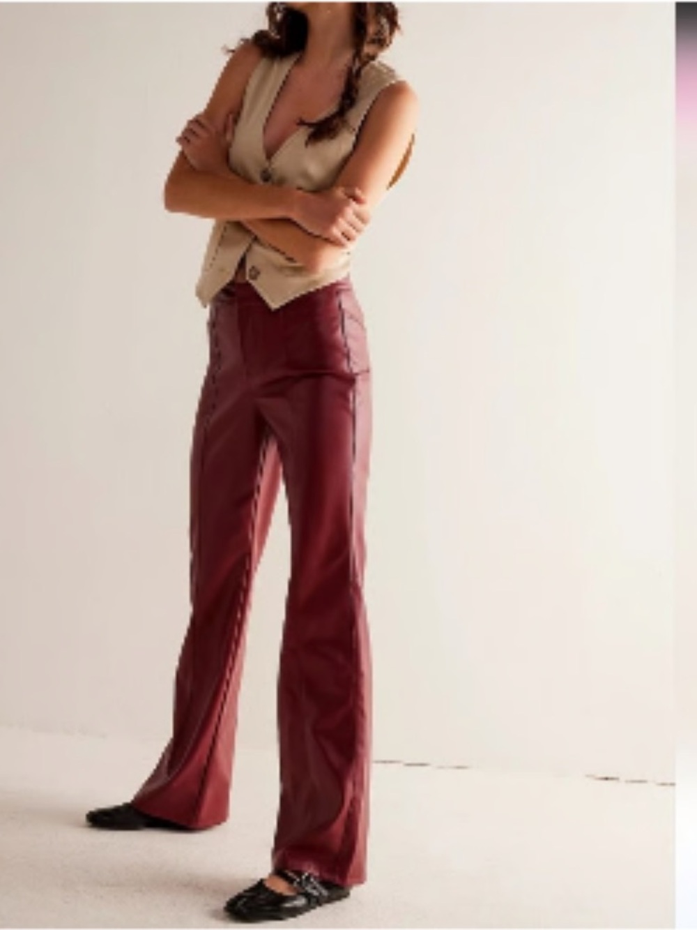 Free People We The Free Uptown High Rise Faux Leather Pants